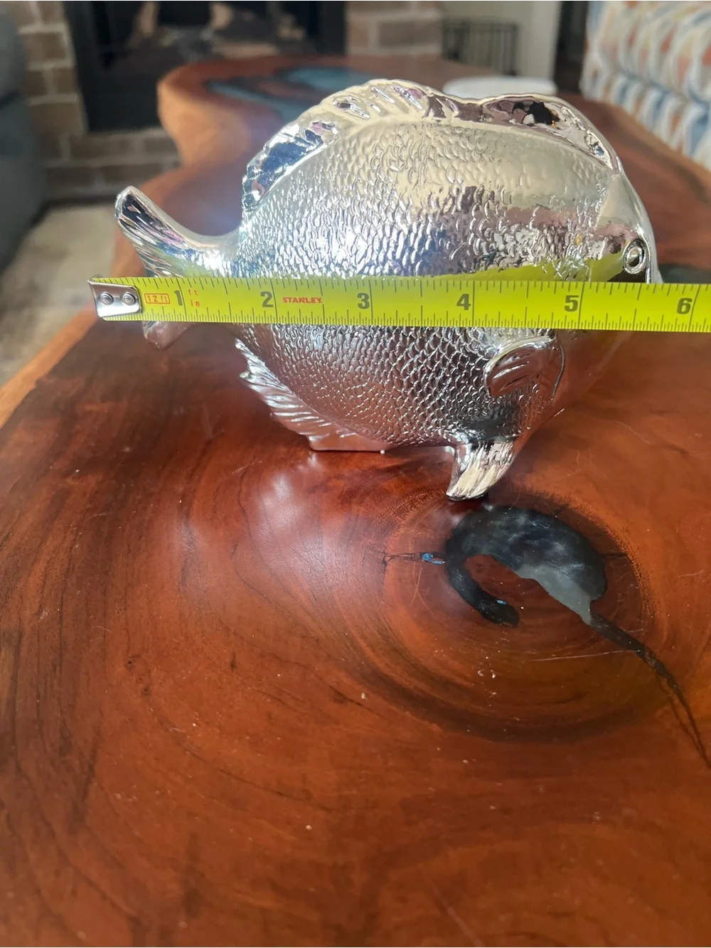 Silver Fish Figurine Decorative Accent - Brand